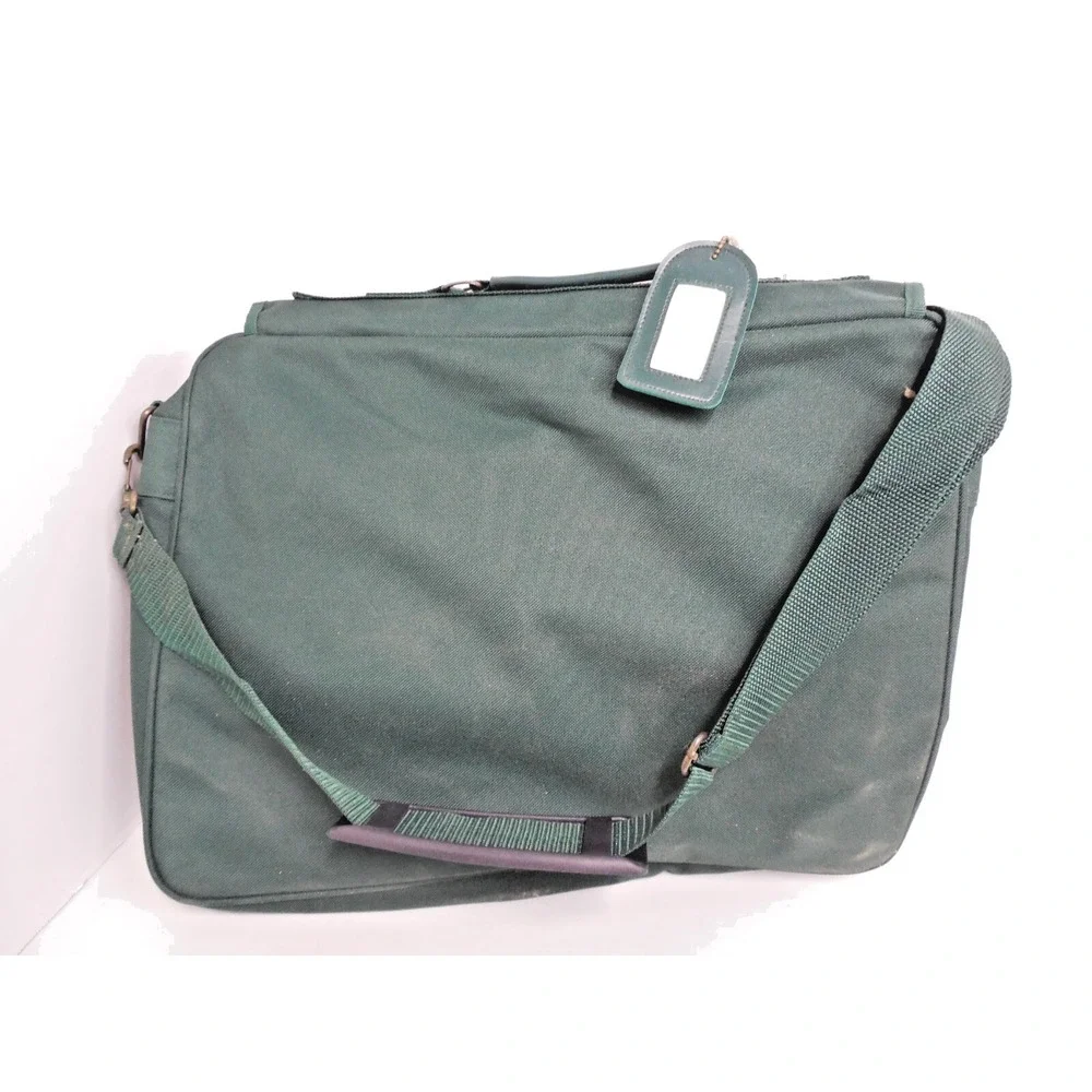 NWT Toppers Brief Bag, 5213 / top handle, shoulder strap Forest Green ID Tag